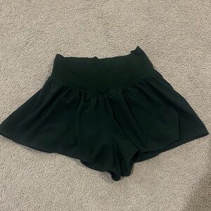 Aerie Dark Green High-Waisted Skorts